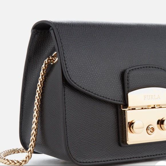 FURLA Women's Metropolis Mini Cross Body - Black - Picture 5 of 15